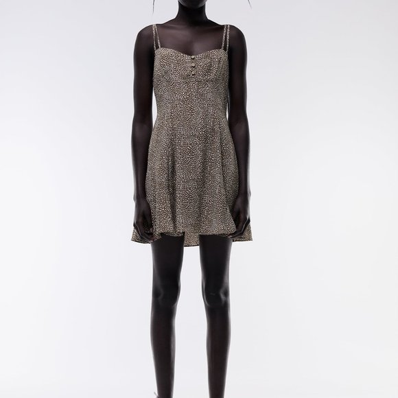 Animal Print Mini Dress Brown - Zara - Picture 2 of 7